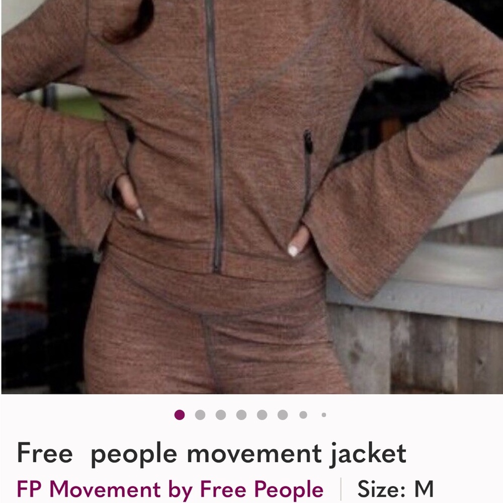 Free People Flared Sleeve Brown Jacket NWT. Size M